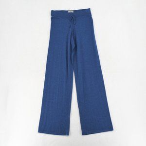 UGG Women Blue Elastic Waist Drawstring Wide Leg Soft Cotton Pajama Pants S